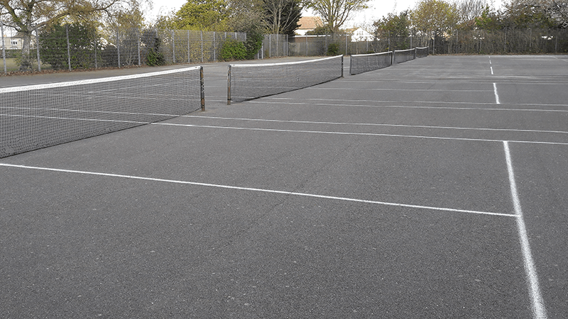 A close up of tennis courts at Russell Park, Bexleyheath