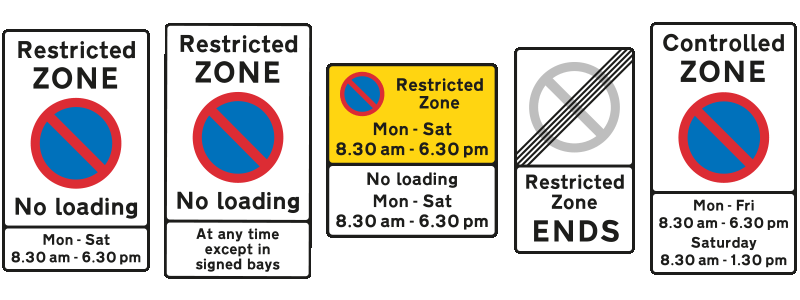 No parking signage examples