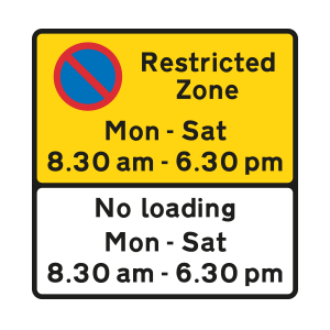 example parking sign