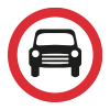 motor vehicles except solo motorcycles prohibited sign