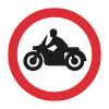 solo motorcycles prohibited sign