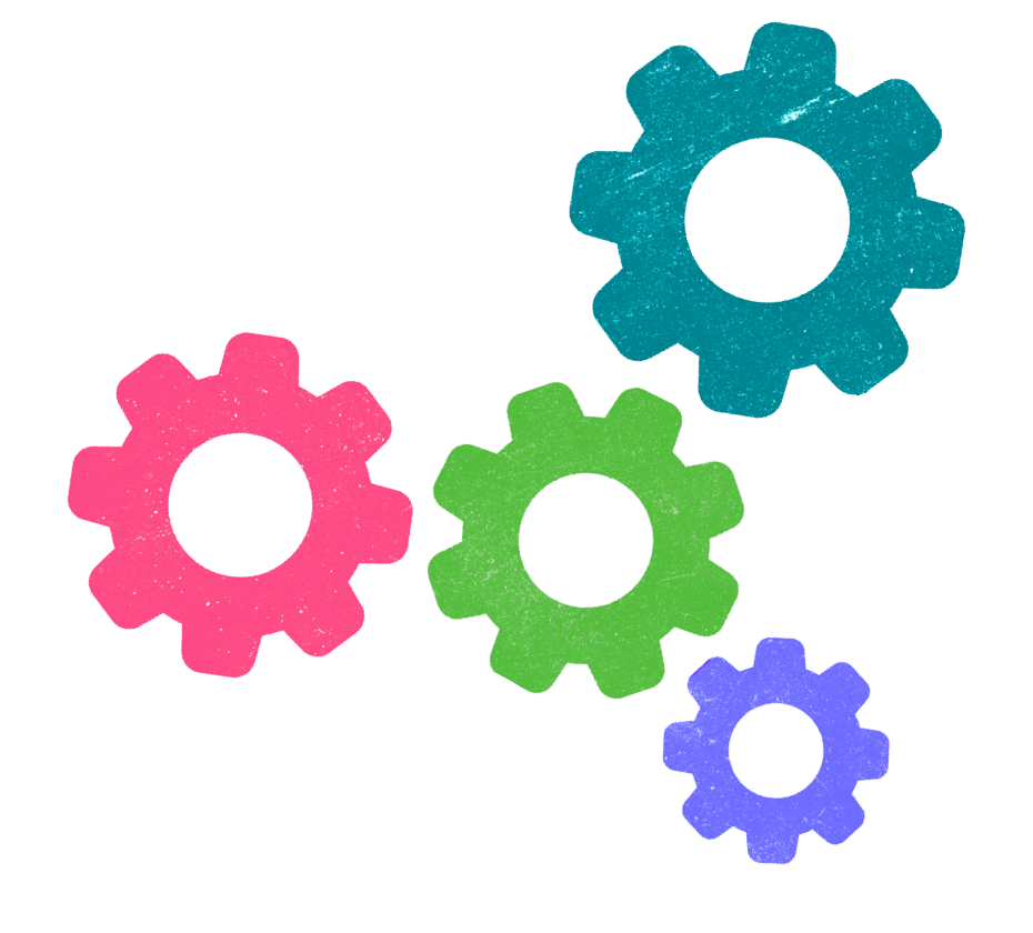 Graphic showing multiple machine cogs together