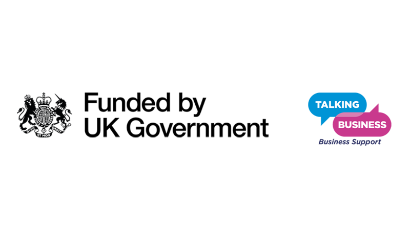 Funded by Government and Talking Business logo