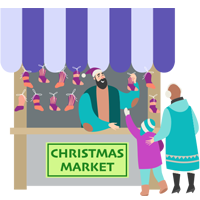 Christmas market animated image