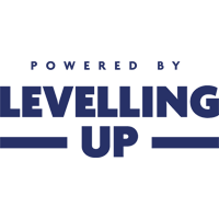 Logo that says, Powered by Levelling Up