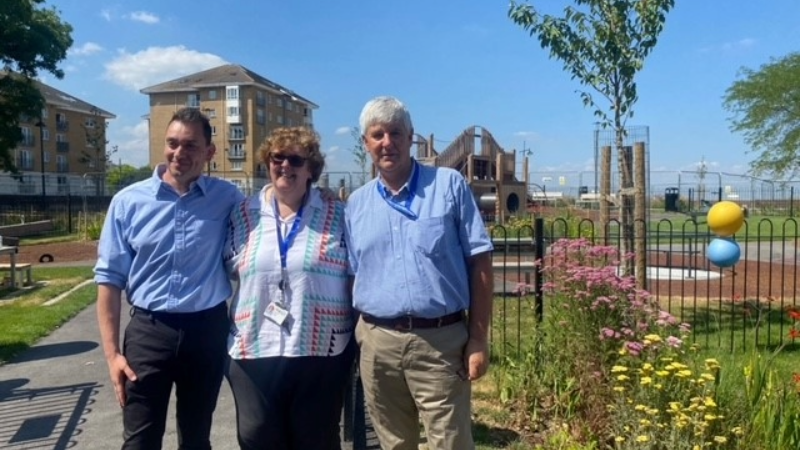 L-R Cllr Munur, The Leader of the Council, Cllr Diment