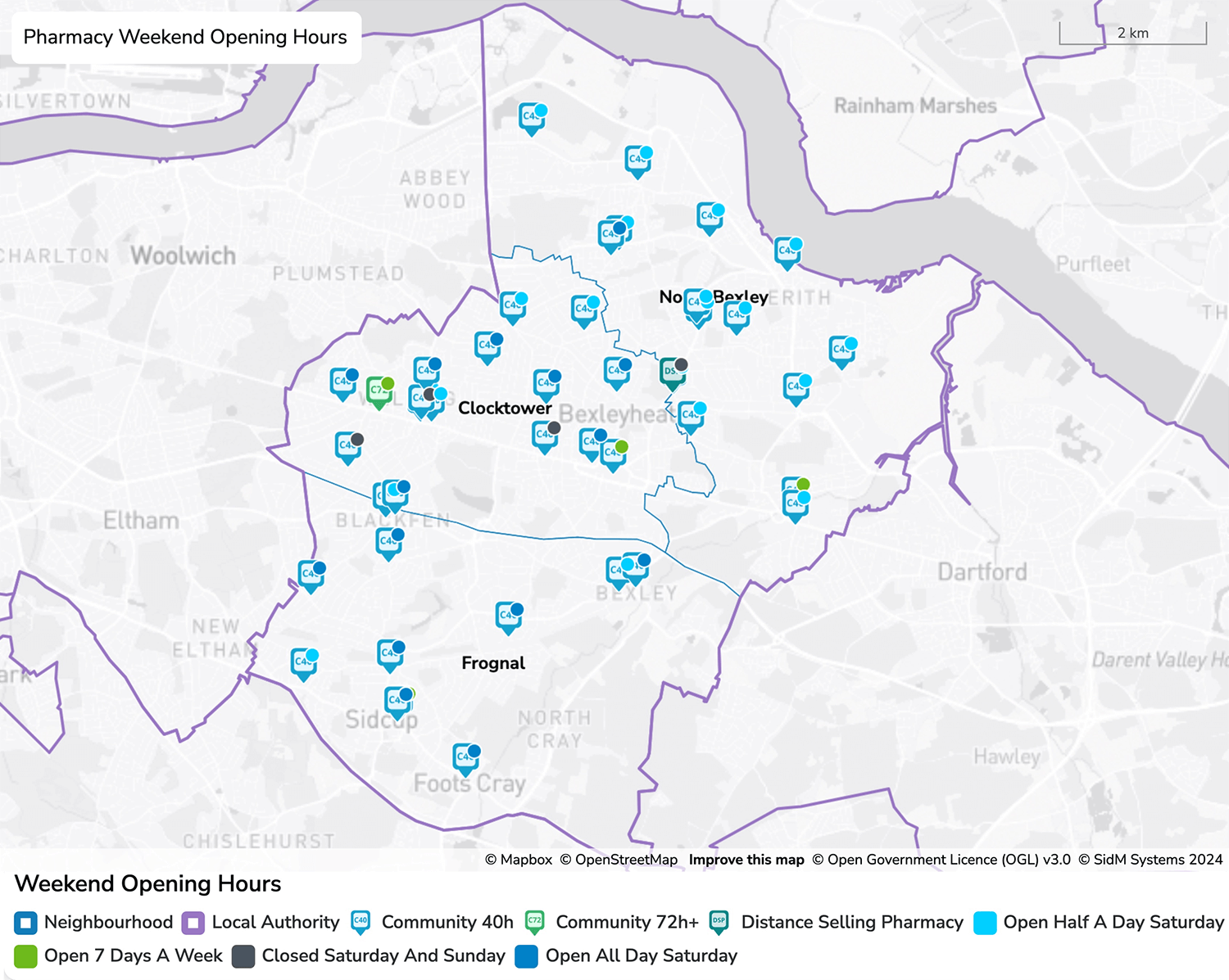 Figure 19: Pharmacy opening hours (weekend)