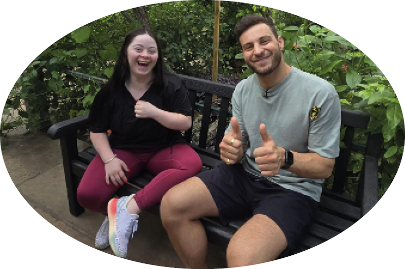 two people sat on bench