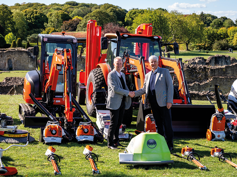 grounds maintenance with tractors