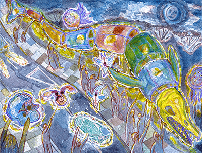 Night Visions Basilosaurus artwork by Aisha Farr