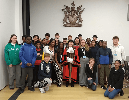 A group of people posing for a photo