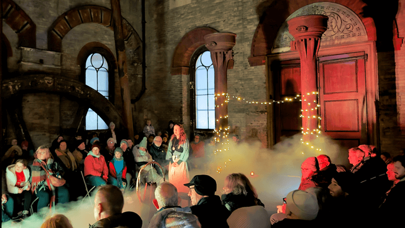 An image from an outdoor performance of The Goblin of Lesnes