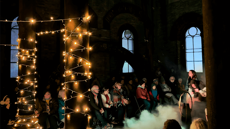 An image from an outdoor performance of The Goblin of Lesnes