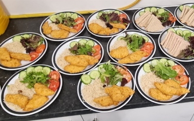 Plates of food at HAF programme