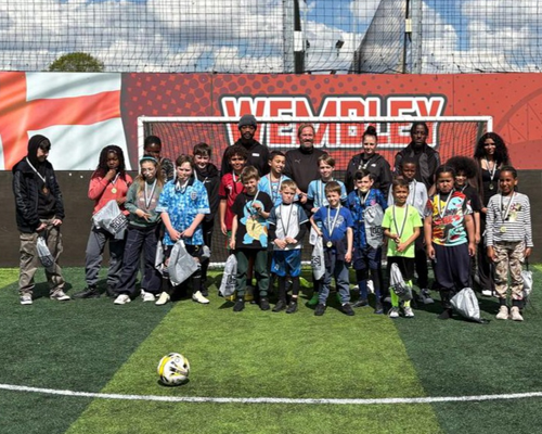 Kids enjoying a football activity