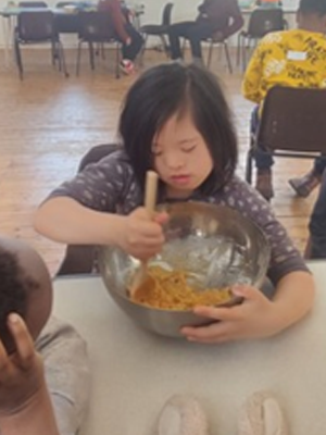 Child enjoying a HAF activity
