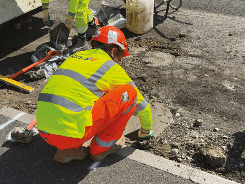 Photo of road technicians repairing roads in Bexley