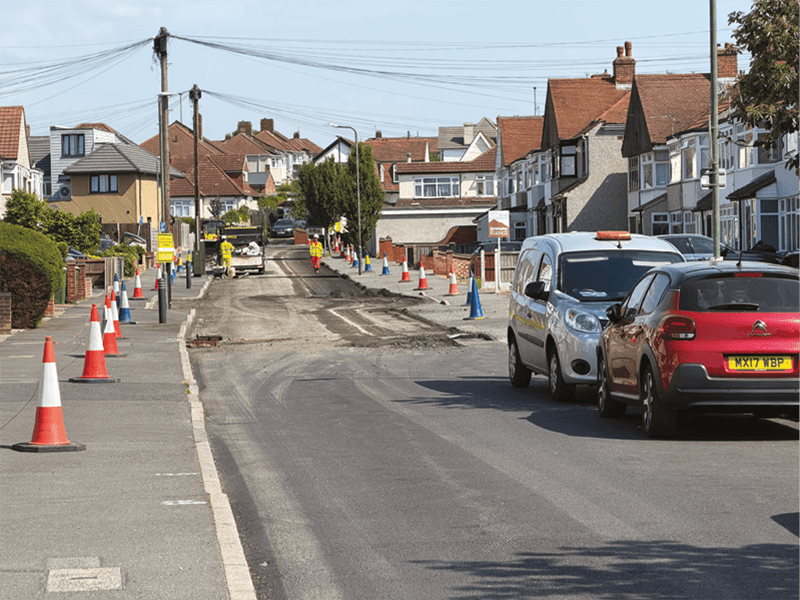 Photo of road repairs in Bexley