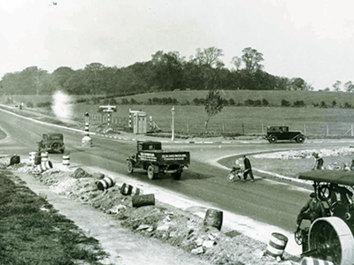 Photo of the roadworks at the Frognal junction, 1935