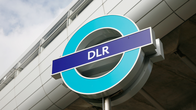 Image of a DLR sign