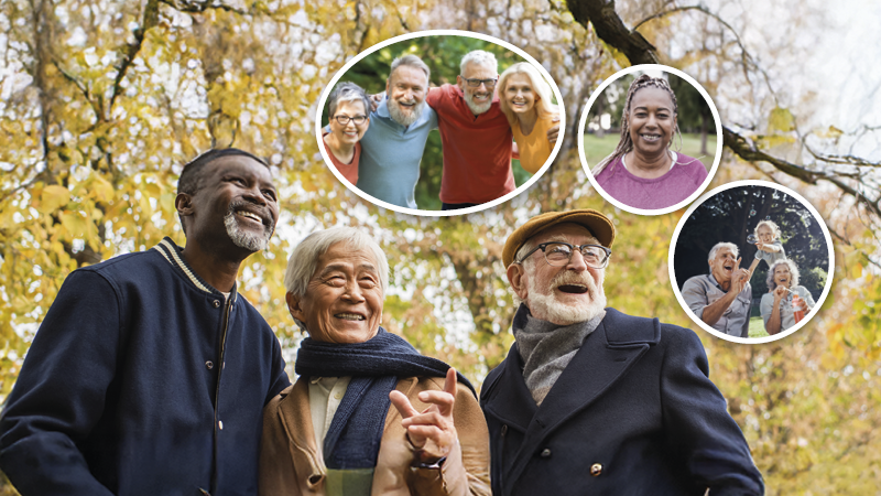 Image of older people laughing and smiling