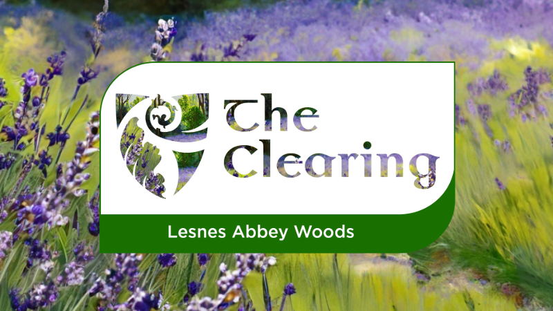Image of green space with the words 'The Clearing' on it.