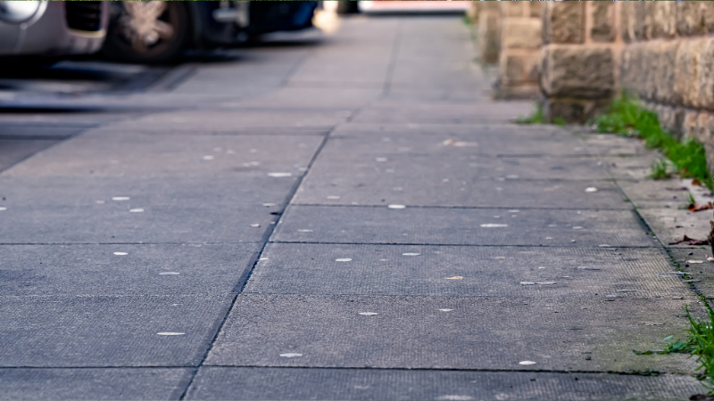 Gum on a pavement
