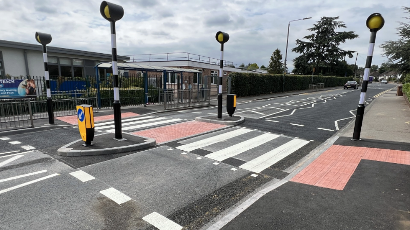 Image shows a zebra crossing