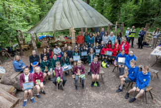 A group of people posing for a photo
