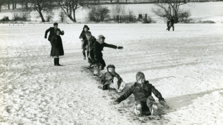 Photo of children in the snow