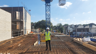 Decorative image of a building development/construction site