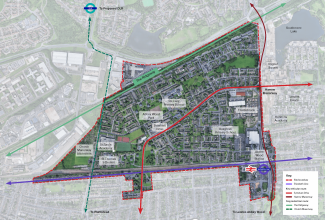 Abbey Wood Urban Regeneration Map