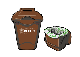Food waste bin and caddy