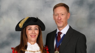 Mayor Cllr Lisa-Jane Moore and Consort Mr Justin Moore