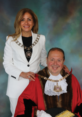 59th Mayor Cllr Ahmet (Andy) and Mayoress Mrs Elmaz Dourmoush