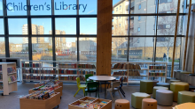 Photograph of the Children's Library inside the new Thamesmead Library