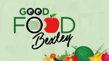 Range of fruits and vegetables. Text reads 'GOOD FOOD Bexley'