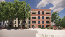 Image shows a mock up of how the new development in Hadlow Road, Sidcup will look