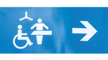 Image shows the signage used for a Changing Place Facility