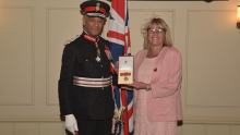 Kim from Bostall next to Lord-Lieutenant of Greater London