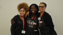 Photo showing foster carers at the black hair and skin care workshop