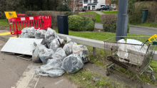 Image of litter collected as part of a A2 verge clear up