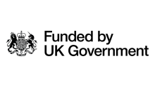 Image with words 'funded by uk government' 