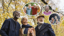 Image of older people laughing and smiling