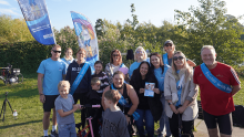 Bexley fostering team with participants at the Parkrun event at Danson Park