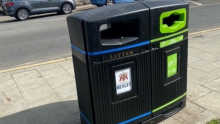 One of the 285 new bins installed throughout the boroughs