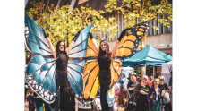2 ladies with butterfly wings