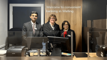 Leader of the Council at the opening of the new Welling Banking Hub